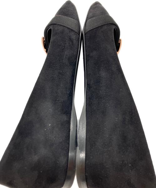 HERMES（エルメス）HERMES (エルメス) フラットパンプス ブラック サイズ:361/2の古着・服飾アイテム