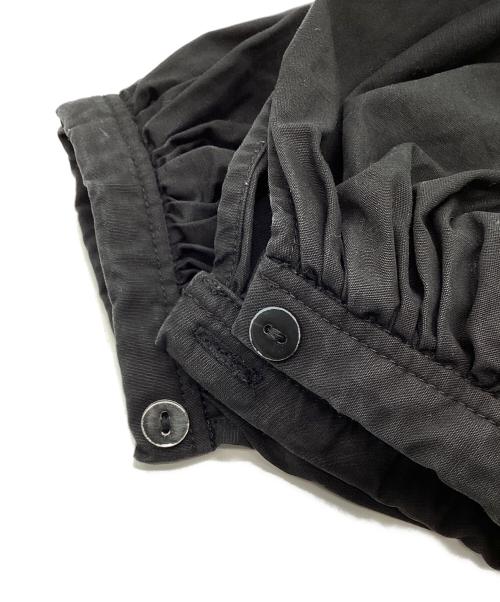 perna（ペルナ）perna (ペルナ) ハーフスリーブギャザーワンピース ブラック サイズ:Lの古着・服飾アイテム