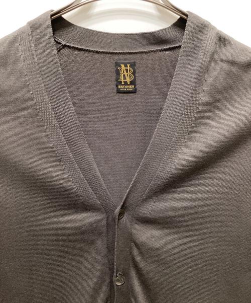 BATONER（バトナ―）BATONER (バトナ―) THE SEAISLAND COTTON V NECK CARDIGAN グレー サイズ:１の古着・服飾アイテム