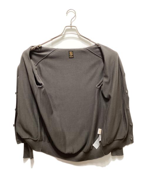 BATONER（バトナ―）BATONER (バトナ―) THE SEAISLAND COTTON V NECK CARDIGAN グレー サイズ:１の古着・服飾アイテム