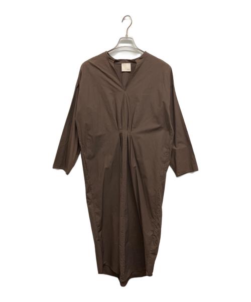 loin.（ロワン）loin. (ロワン) ベルト付き エレガンスワンピース ブラウン サイズ:Freeの古着・服飾アイテム