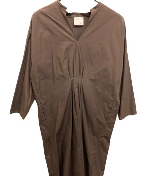 loin.（ロワン）loin. (ロワン) ベルト付き エレガンスワンピース ブラウン サイズ:Freeの古着・服飾アイテム