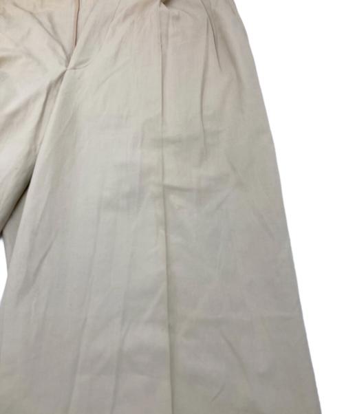 HERMES（エルメス）HERMES (エルメス) 2タックスラックス　コットンパンツ　イタリア製 ベージュ サイズ:50の古着・服飾アイテム