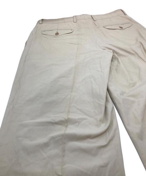 HERMES（エルメス）HERMES (エルメス) 2タックスラックス　コットンパンツ　イタリア製 ベージュ サイズ:50の古着・服飾アイテム