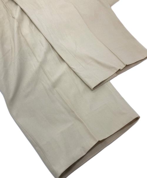 HERMES（エルメス）HERMES (エルメス) 2タックスラックス　コットンパンツ　イタリア製 ベージュ サイズ:50の古着・服飾アイテム