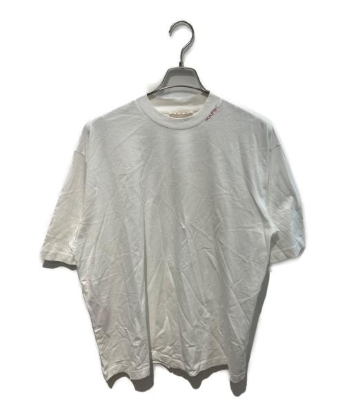 MARNI（マルニ）MARNI (マルニ) オーガニックコットンTEE　HUMU0223X3/UTCZ68 ホワイト×レッド サイズ:50の古着・服飾アイテム