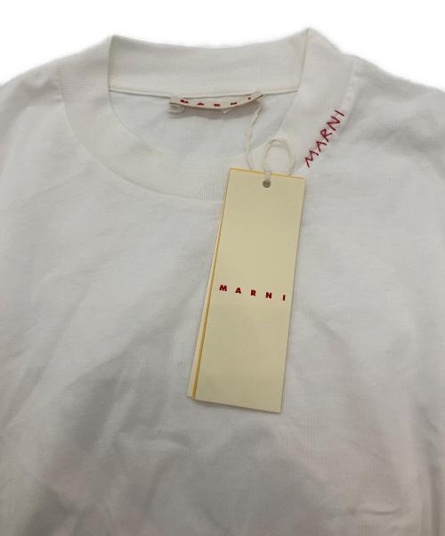 MARNI（マルニ）MARNI (マルニ) オーガニックコットンTEE　HUMU0223X3/UTCZ68 ホワイト×レッド サイズ:50の古着・服飾アイテム