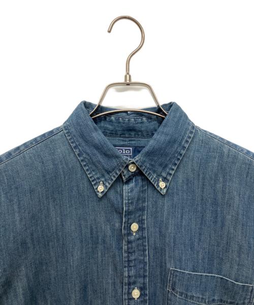 POLO RALPH LAUREN（ポロ・ラルフローレン）POLO RALPH LAUREN (ポロ・ラルフローレン) BEAMS (ビームス) 別注デニムシャツ インディゴ サイズ:M 未使用品の古着・服飾アイテム