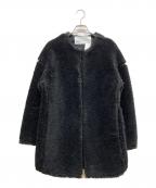 ticcaティッカ）の古着「ウールファーロングコート」｜ブラック