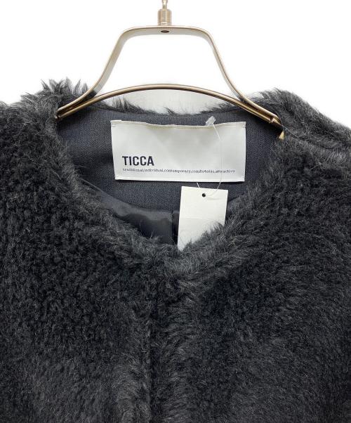 ticca（ティッカ）ticca (ティッカ) ウールファーロングコート ブラック サイズ:Free 未使用品の古着・服飾アイテム