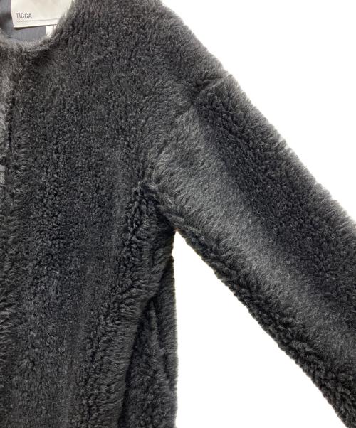 ticca（ティッカ）ticca (ティッカ) ウールファーロングコート ブラック サイズ:Free 未使用品の古着・服飾アイテム
