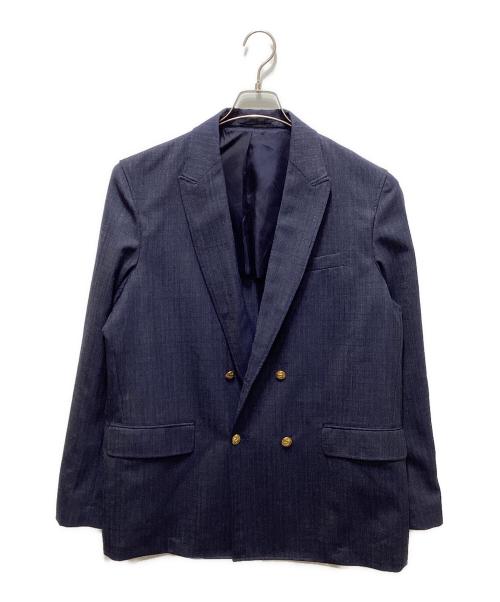 BEAMS PLUS（ビームスプラス）BEAMS PLUS (ビームスプラス) 4B Double Breasted Dobby Hairline ネイビー サイズ:Ｌの古着・服飾アイテム