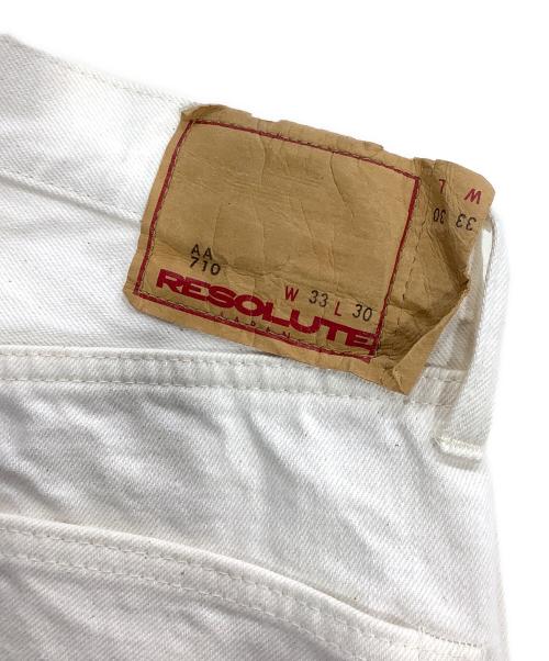 RESOLUTE（リゾルト）RESOLUTE (リゾルト) ホワイトデニムパンツ ホワイト サイズ:W33L30の古着・服飾アイテム