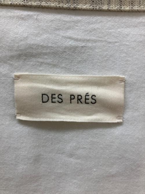 DES PRES（デ プレ）DES PRES (デ プレ) ウールキャンバス ステンカラーショートコート アイボリー サイズ:36の古着・服飾アイテム