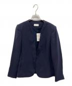 PLSTプラステ）の古着「トリアセブレンドカラーレスジャケット」｜ネイビー