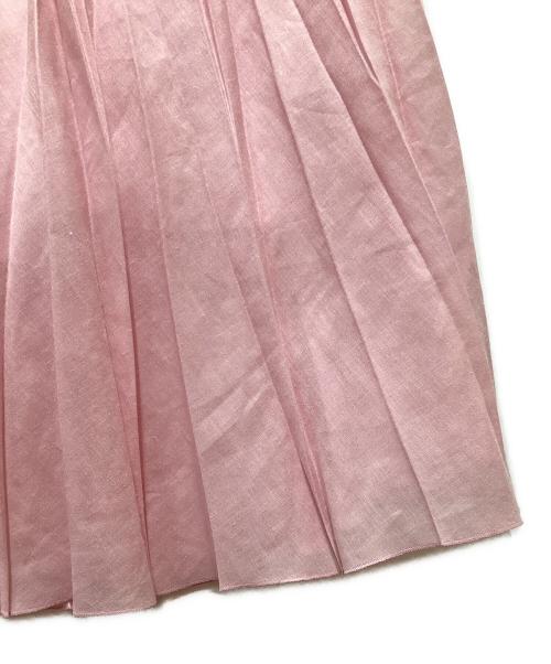 ANAYI（アナイ）ANAYI (アナイ) ソフトラミーランダムプリーツ スカート ピンク サイズ:38の古着・服飾アイテム