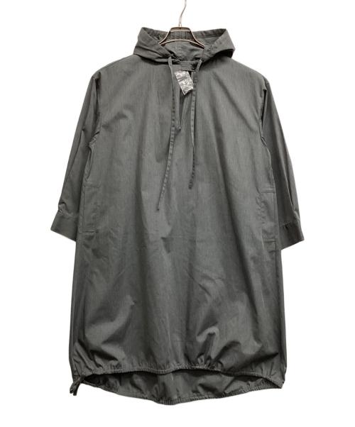 mizuiro-ind（ミズイロインド）mizuiro-ind (ミズイロインド) フード付ワンピース グレー サイズ:Freeの古着・服飾アイテム