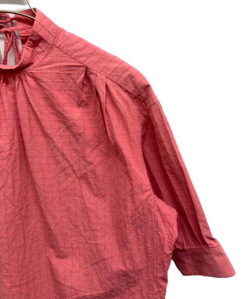 DRAWER（ドゥロワー）DRAWER (ドゥロワー) コットンドビースタンドカラーブラウス ピンク サイズ:36の古着・服飾アイテム