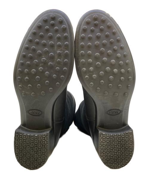 TOD'S（トッズ）TOD'S (トッズ) レザームートンベルトブーツ ブラック サイズ:37の古着・服飾アイテム