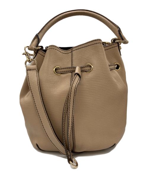 MaxMara（マックスマーラ）MaxMara (マックスマーラ) レザー2WAYショルダーバッグ ベージュの古着・服飾アイテム