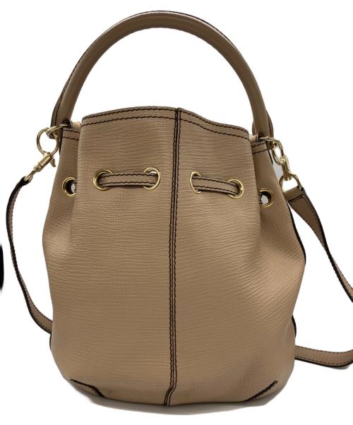 MaxMara（マックスマーラ）MaxMara (マックスマーラ) レザー2WAYショルダーバッグ ベージュの古着・服飾アイテム