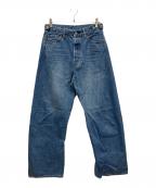 Hedie.+エディークロス）の古着「Selvedge Curved Denim デニムパンツ」｜ブルー