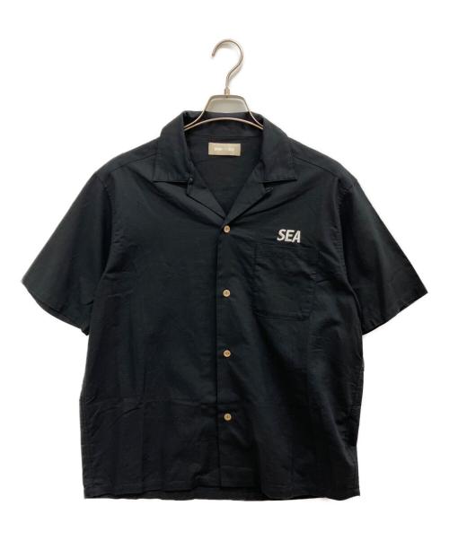 WIND AND SEA（ウィンダンシー）WIND AND SEA (ウィンダンシー) リネンオープンカラーシャツ ブラック サイズ:Mの古着・服飾アイテム