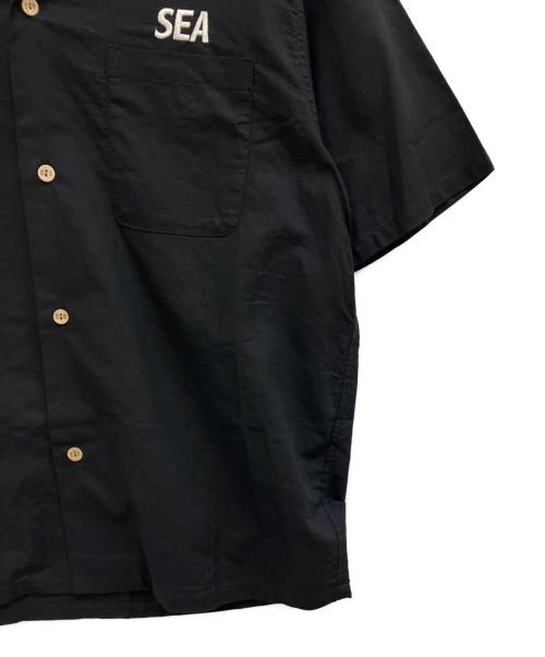 WIND AND SEA（ウィンダンシー）WIND AND SEA (ウィンダンシー) リネンオープンカラーシャツ ブラック サイズ:Mの古着・服飾アイテム