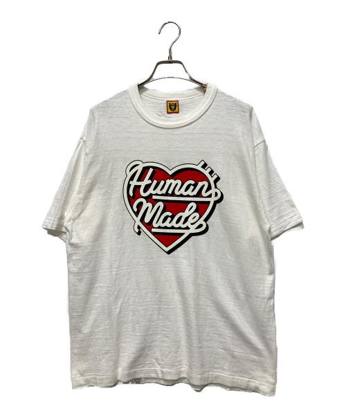 HUMAN MADE（ヒューマンメイド）HUMAN MADE (ヒューマンメイド) Heart Logo T-Shirt ホワイト サイズ:Lの古着・服飾アイテム
