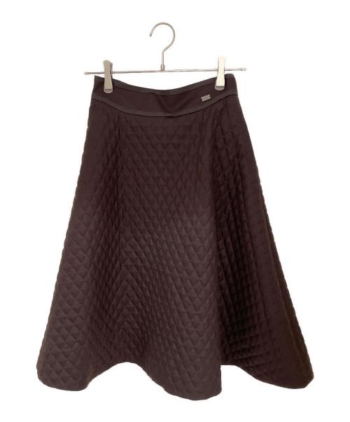 FOXEY（フォクシー）FOXEY (フォクシー) キルティングデザインスカート ブラウン サイズ:38の古着・服飾アイテム
