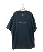Yohji Yamamoto pour homme×New Eraヨウジヤマモト プールオム×ニューエラ）の古着「ROUND HEM SHORT SLEEVES TEE」｜ブラック