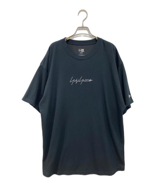 Yohji Yamamoto pour homme（ヨウジヤマモト プールオム）Yohji Yamamoto pour homme (ヨウジヤマモト プールオム) New Era (ニューエラ) ROUND HEM SHORT SLEEVES TEE ブラック サイズ:XLの古着・服飾アイテム