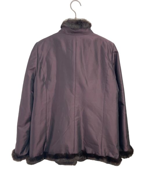 Leilian（レリアン）Leilian (レリアン) リバーシブルファージャケット パープル サイズ:9の古着・服飾アイテム