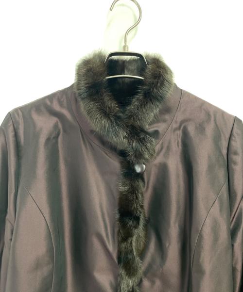 Leilian（レリアン）Leilian (レリアン) リバーシブルファージャケット パープル サイズ:9の古着・服飾アイテム