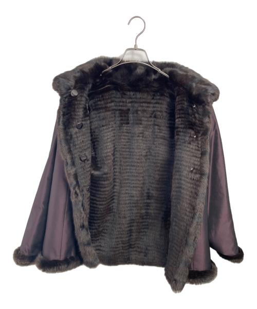 Leilian（レリアン）Leilian (レリアン) リバーシブルファージャケット パープル サイズ:9の古着・服飾アイテム