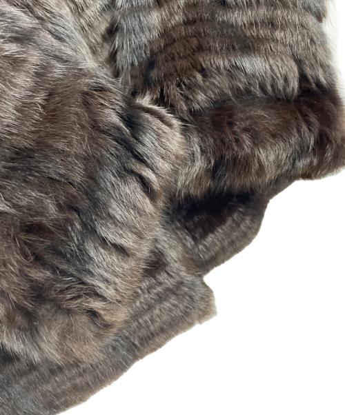 Leilian（レリアン）Leilian (レリアン) リバーシブルファージャケット パープル サイズ:9の古着・服飾アイテム