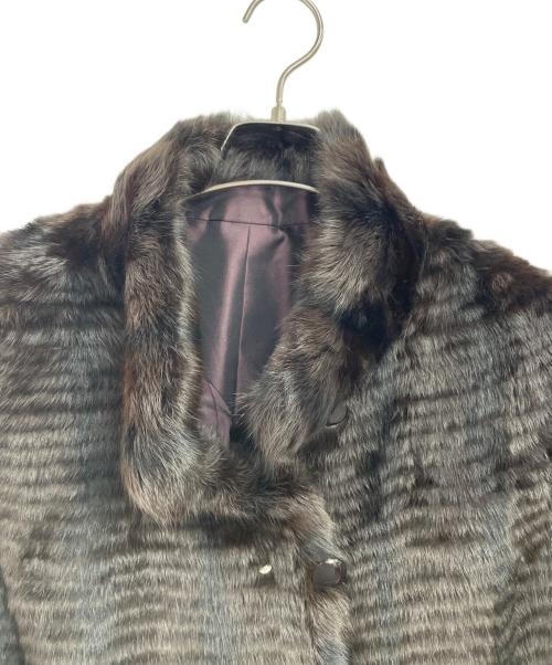 Leilian（レリアン）Leilian (レリアン) リバーシブルファージャケット パープル サイズ:9の古着・服飾アイテム