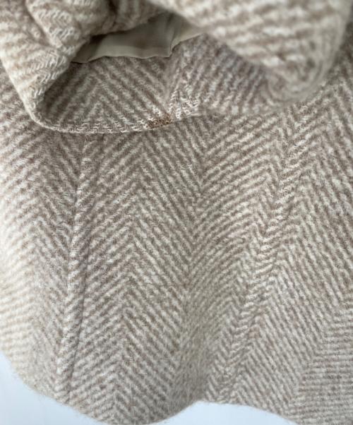 Leilian（レリアン）Leilian (レリアン) カシミヤ混ミンクファー付コート ベージュ サイズ:11の古着・服飾アイテム
