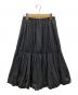 Mila Owen（ミラオーウェン）の古着「ウエストゴムギャザー切替バルーンスカート」｜ブラック