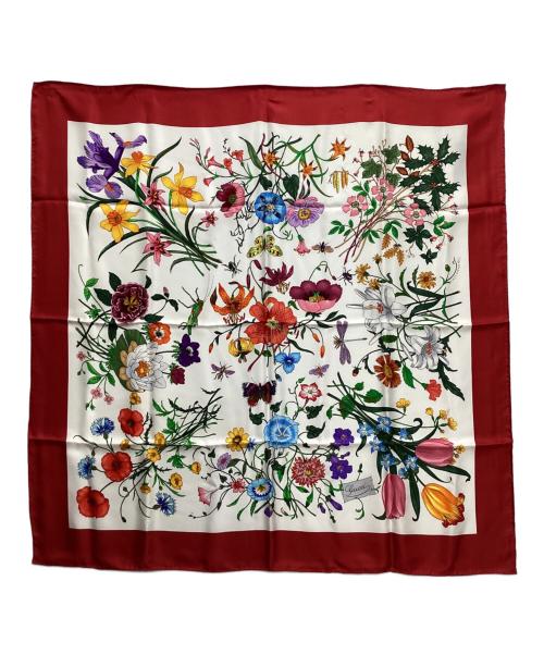 GUCCI（グッチ）GUCCI (グッチ) シルクスカーフ レッドの古着・服飾アイテム