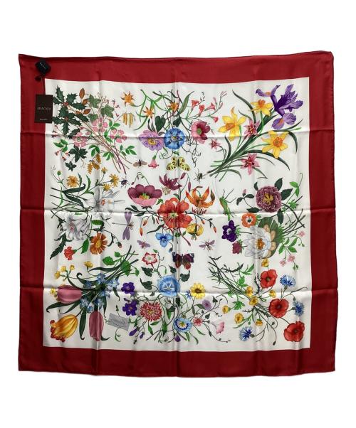 GUCCI（グッチ）GUCCI (グッチ) シルクスカーフ レッドの古着・服飾アイテム