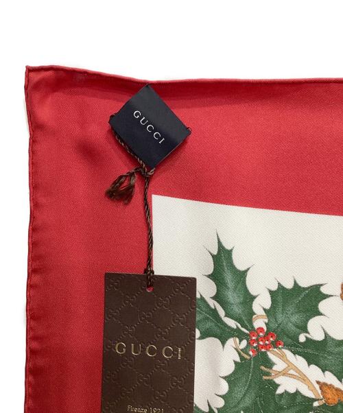GUCCI（グッチ）GUCCI (グッチ) シルクスカーフ レッドの古着・服飾アイテム