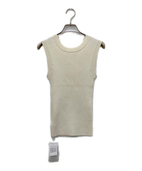 CLANE（クラネ）CLANE (クラネ) ダブルフェイスホールニット アイボリー サイズ:1の古着・服飾アイテム