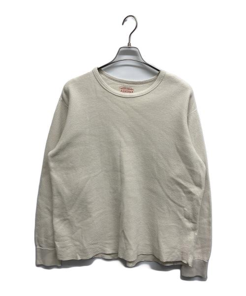 BONCOURA（ボンクラ）BONCOURA (ボンクラ) Heavy Weight Thermal Long Sleeves　ヘビーウェイト サーマル ロングスリーブス ホワイト サイズ:40の古着・服飾アイテム