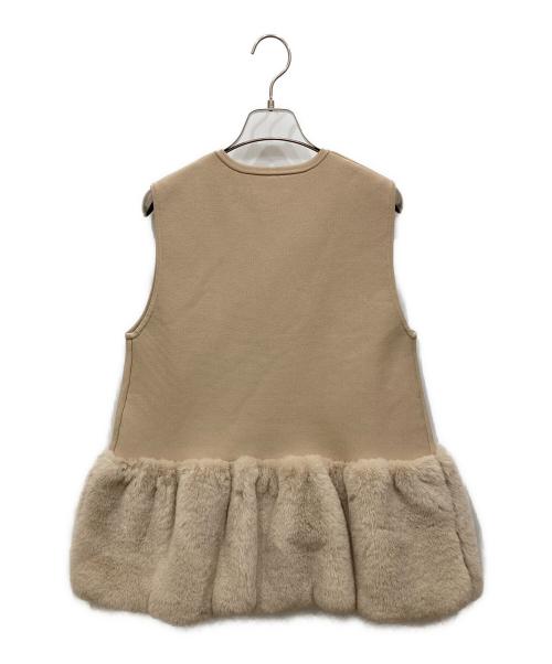 UNITED ARROWS（ユナイテッドアローズ）UNITED ARROWS (ユナイテッドアローズ) フェイク ファー コンビ ベスト ベージュ サイズ:SIZE Freeの古着・服飾アイテム