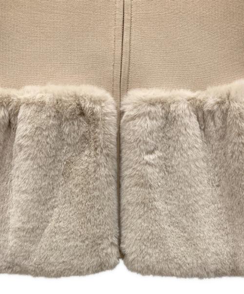 UNITED ARROWS（ユナイテッドアローズ）UNITED ARROWS (ユナイテッドアローズ) フェイク ファー コンビ ベスト ベージュ サイズ:SIZE Freeの古着・服飾アイテム