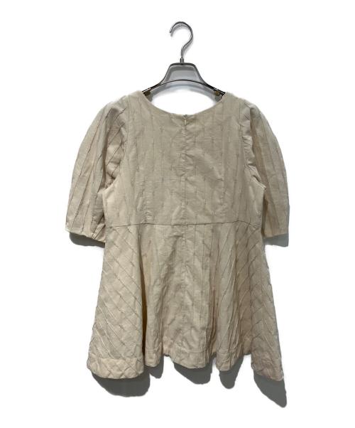 jemma. atelier（ジェマアトリエ）jemma. atelier (ジェマアトリエ) ジャカードテントライントップス ベージュ サイズ:1の古着・服飾アイテム