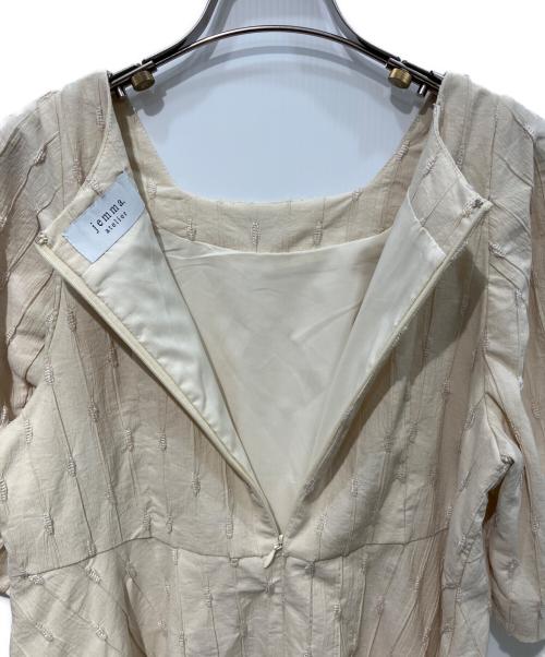jemma. atelier（ジェマアトリエ）jemma. atelier (ジェマアトリエ) ジャカードテントライントップス ベージュ サイズ:1の古着・服飾アイテム