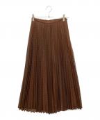 Max Mara Studioマックスマーラ ストゥディオ）の古着「レースプリーツスカート」｜ブラウン