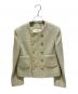 CELINE（セリーヌ）の古着「プレーンツイード シャスール ジャケット」｜ライトグリーン